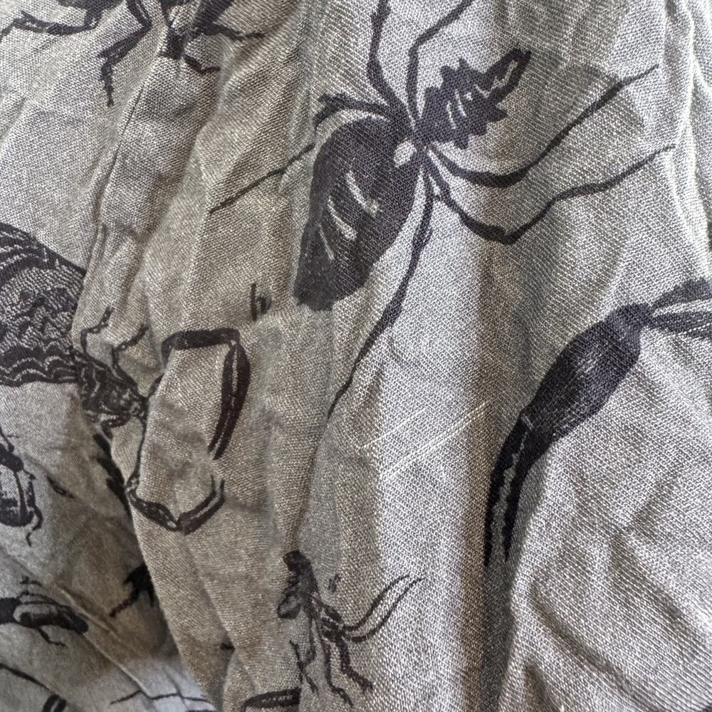 Disturbia Parasite Bug Print Midi Shirt Dress Button Front Goth Alt 4 - Picture 6 of 8